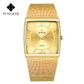 WWOOR 8831 Unique square mesh belt  brand watch japan quartz movement Watches for Men military timepieces